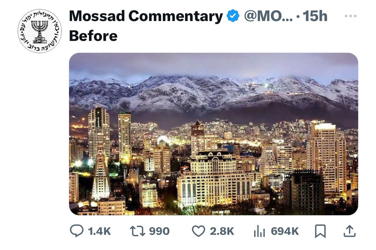 Dear Iranians, this isn’t an offical Israel account. Israel stands with the people of Iran.