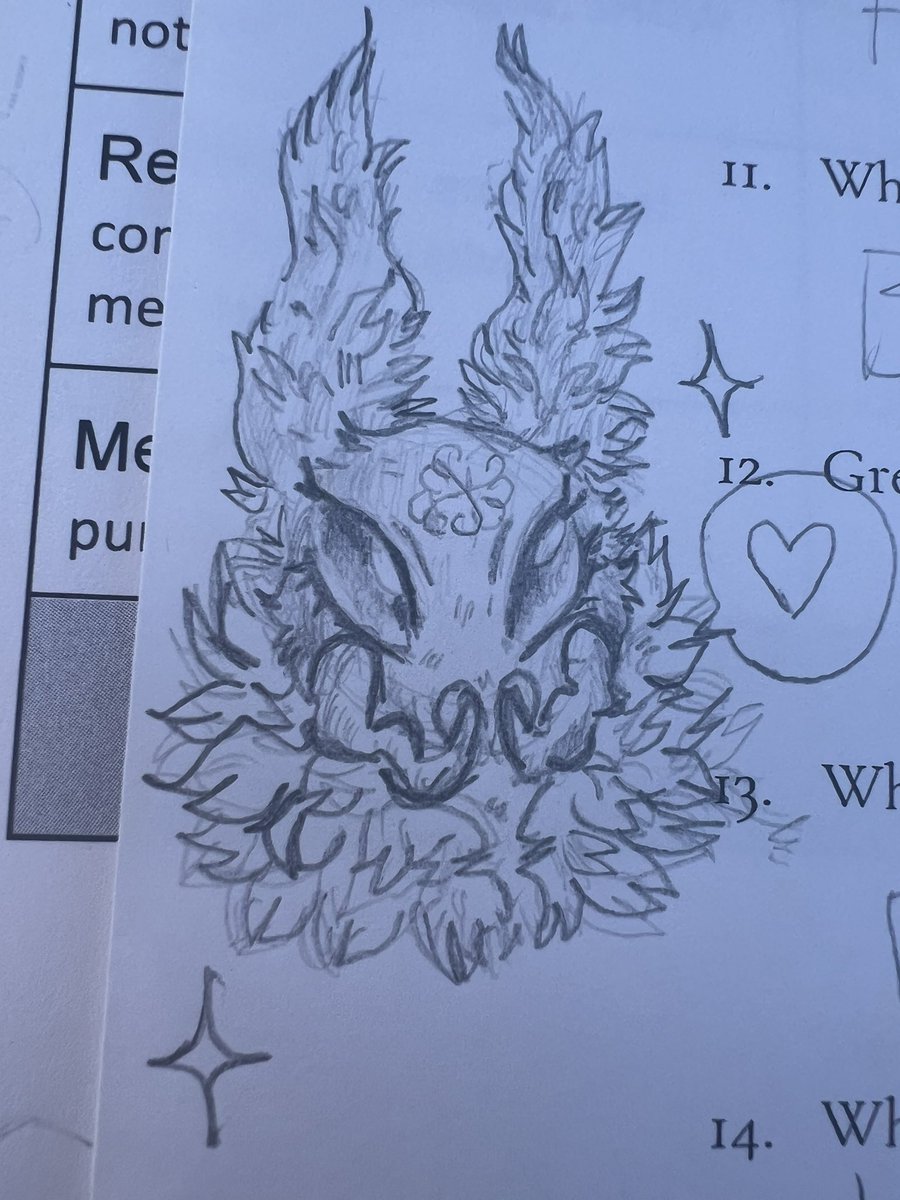 RusticSaphy's tweet image. Ignore the Homework in the back 😭) 
This is my oc Luci! I love her sm❤️ 
☀️💘
#Art #doodleart #MothArt