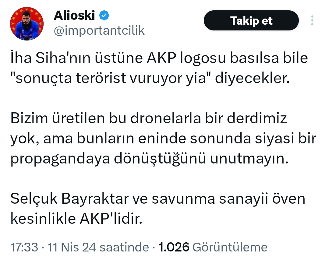 Savunma sanayiye sövmek Kürtçülük belirtisidir