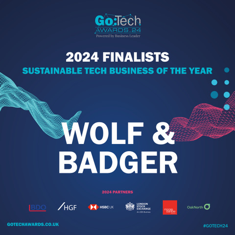 We’re excited to share that Wolf & Badger has been announced as a finalist for the 2024 Go:Tech Awards, within their 'Sustainable Tech Business of the Year’ category! The @GoTechAwards celebrate businesses and entrepreneurs leading the way in technology and innovation. From the…