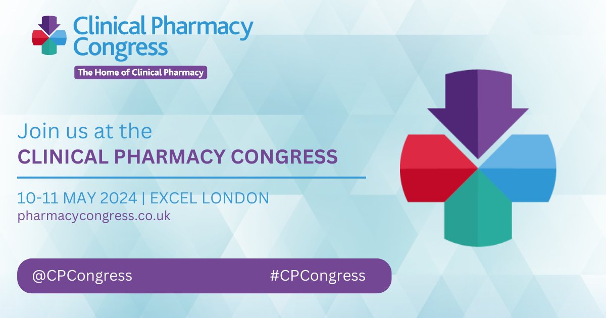 We're excited that @EmmaKirkMSO & @BischlerAnna will be speaking about Medication Safety Across the System at @CPCongress Join them on Fri 10th May at 9.30am in the Leadership & Professional Development Theatre #CPCongress #MSATS