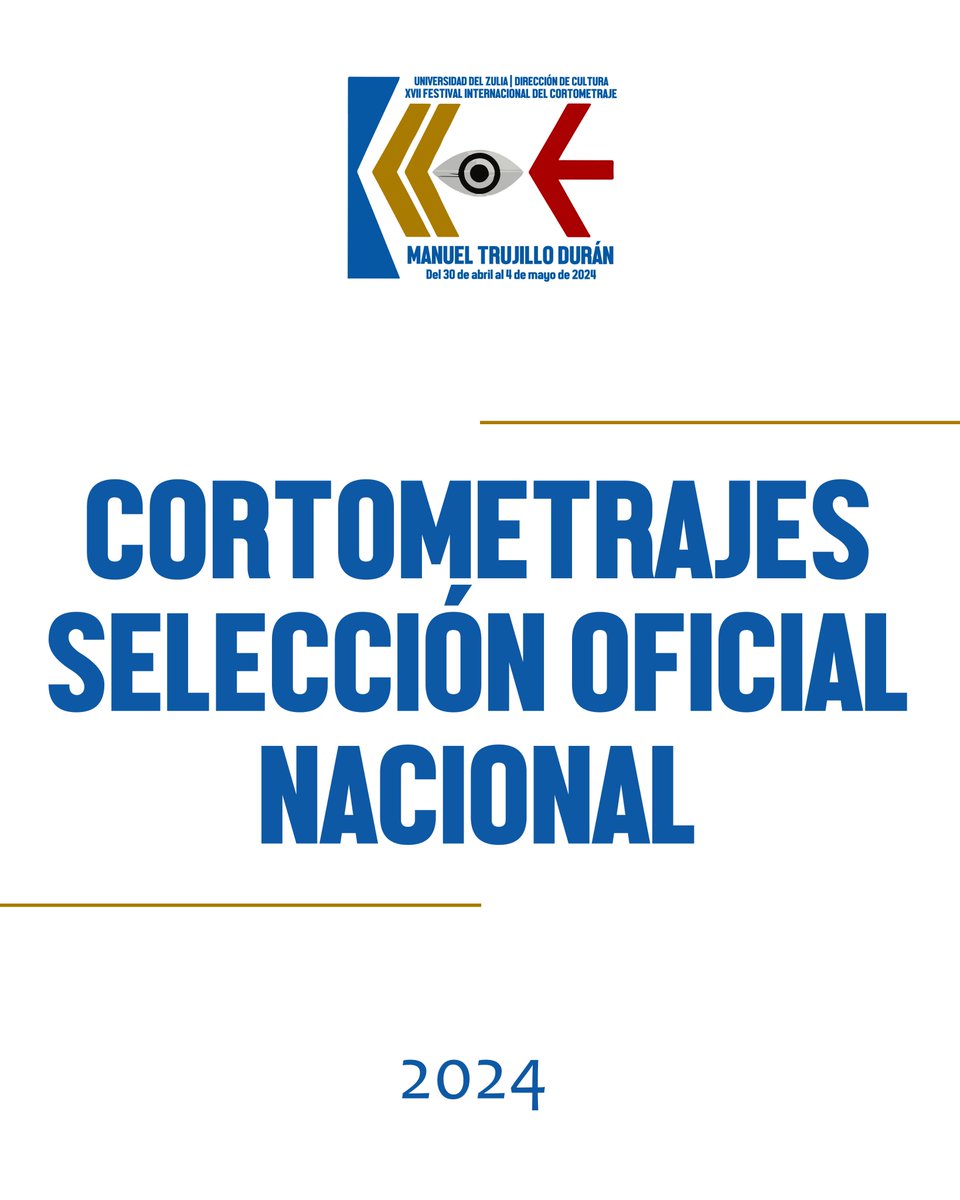 FestivalMTD's tweet photo. El Comité Organizador del XVII Festival Internacional del Cortometraje MTD anuncia la Selección Oficial Nacional de las películas que se presentan a competencia. Jurado de preselección conformado por Guadalupe Sánchez, José Luis Angarita y Ramón Bazó. https://t.co/sP05XmhN3Q