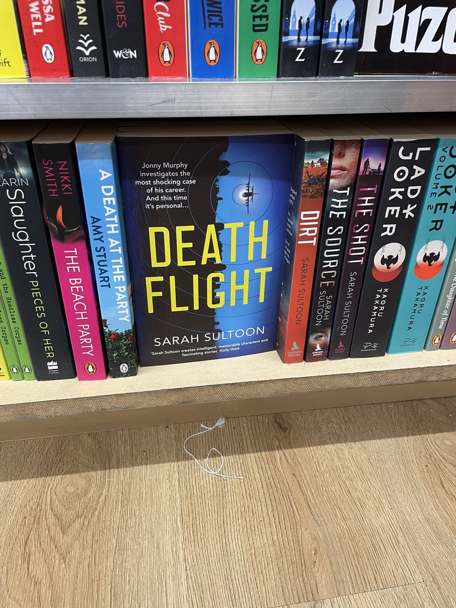 And here they are with their brothers and sisters on the shelf ! 😍#DeathFlight @OrendaBooks