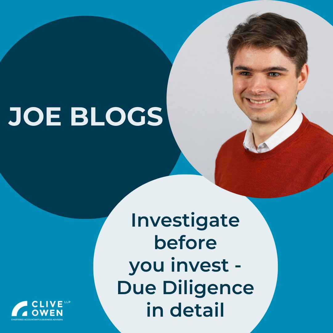 Joe Blogs! 📢 

In his regular updates, Grants expert Joe Vera-Sanso will be discussing the world of Grants and Due Diligence, and any updates you need to be aware of.

In his latest blog, Joe gives an overview of Due Diligence reports.
cliveowen.com/2024/04/invest…