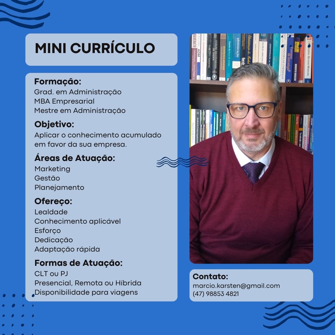 marciokarsten's tweet photo. Estou em busca de recolocação profissional. Agradeço profundamente todos os compartilhamentos e/ou indicações.

#recolocação #marketing #gestão #planejamento https://t.co/I8U0yBQfCs