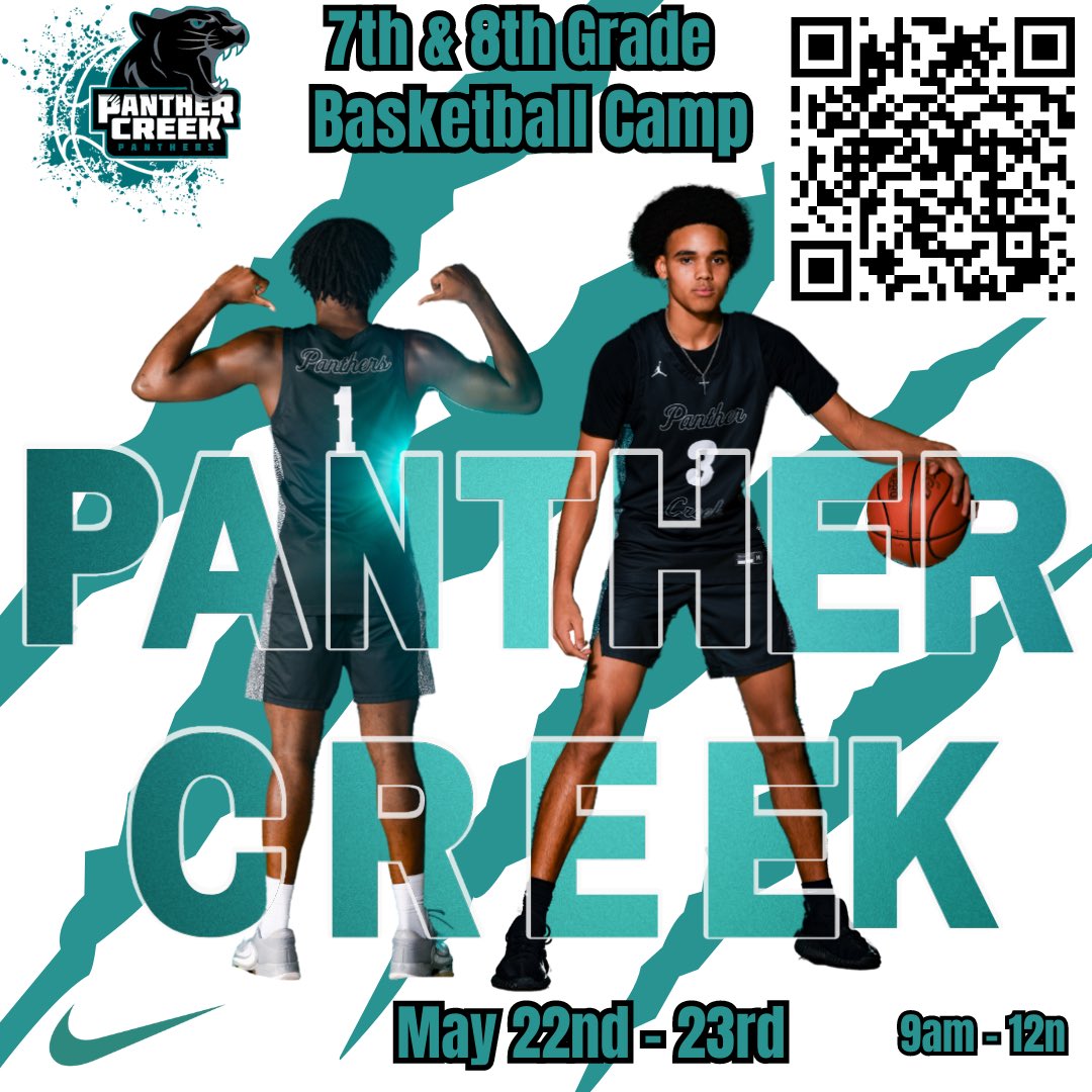Calling all future Panthers! This is for current 7th and 8th graders, meaning you will be incoming 8th and 9th graders this fall! Sign up for basketball camp!