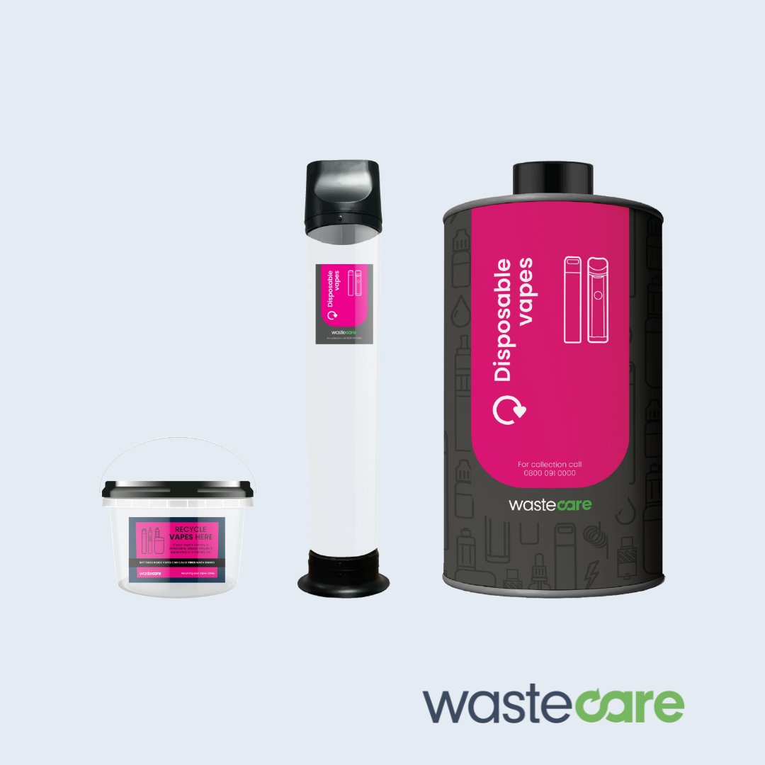 We offer #vape bins in 5, 10 and 30L capacities♻️ Our vapes collection bins can be found in major retailers such as @bmstores among many others. To discuss how we can implement vape takeback initiatives within your company - contact the team today on 0800 091 0000☎️