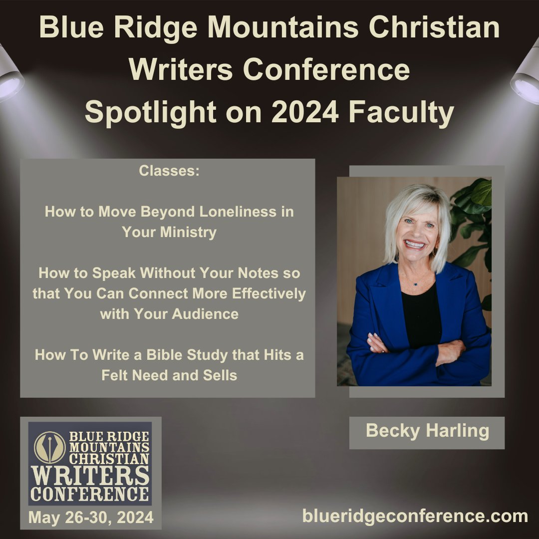 The 2024 #BRMCWC conference is almost here. Check out another one of our 53 faculty members and their classes for this year! Registration info on the website: blueridgeconference.com

#blueridgeconference #BRMCWCconferencefaculty
@EdieMelson @EdwinaPerkins @tickledpinktam