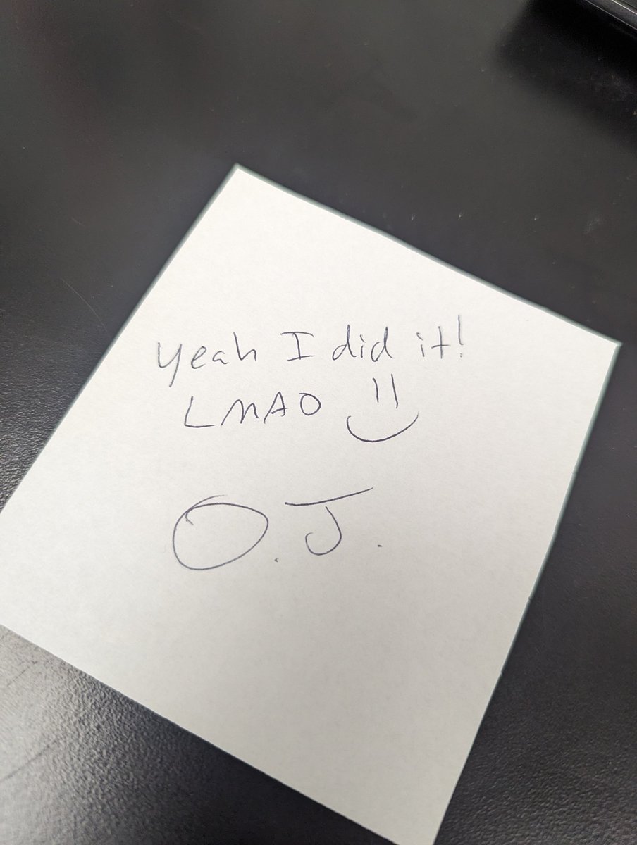 OJ Simpson left a note. 😮