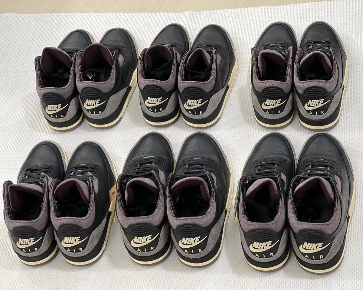 KicksFinder's tweet photo. GROUP SHOT: A Ma Maniére x WMNS Air Jordan 3 OG SP “Black/Violet Ore" 🍷 

🗓️ July 18th, 2024
📝 FZ4811-001 (WMNS)
💰 $250 USD
📸 IG: apolloluo1976
💵COP OR 🚮DROP? https://t.co/om6QIGr8tT