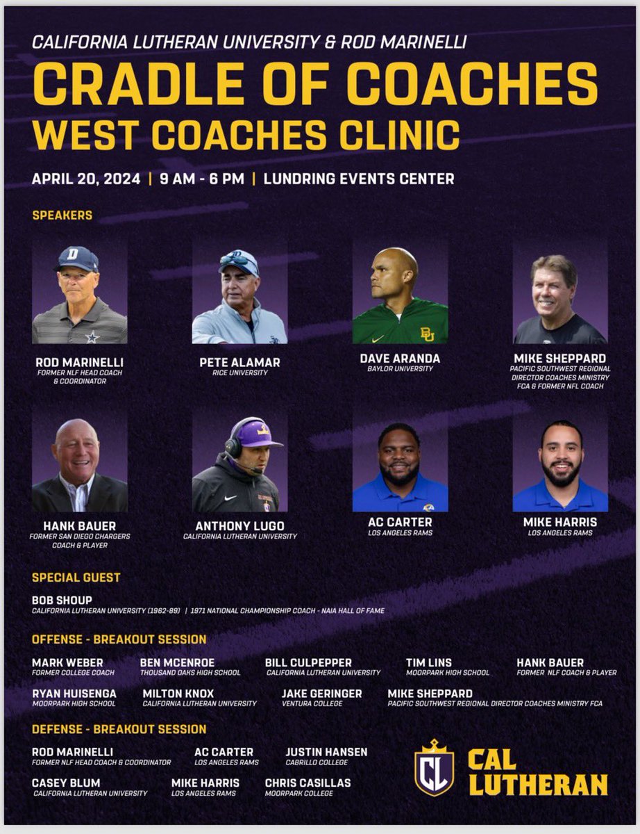 Great opportunity to learn from some of the legends of our game! #OwnTheThrone 👑 Register here: clusports.com/sports/2024/2/…