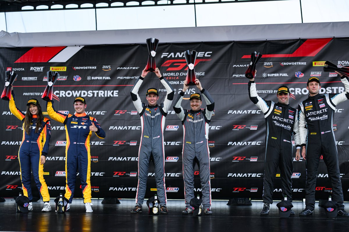 Full race recap of our SRO season opener at Sonoma, featuring podium celebrations with @George_Kurtz @colinbraun @KBoehmRacing in front of a great turnout from our @CrowdStrike staff!

crowdstrikeracing.com/sports-car/new… #CrowdStrikeRacing #GTSonoma