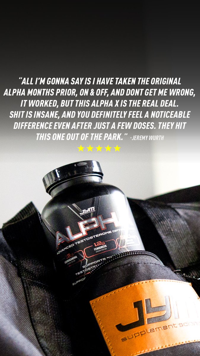 Alpha JYM X is the BEST way to boost your testosterone NATURALLY! ⭐️⭐️⭐️⭐️⭐️The reviews like the one pictured are pouring in, and the RESULTS speak for themselves! Head to jymsupps.com or walk right into @VitaminShoppe today to experience Alpha JYM X 💪