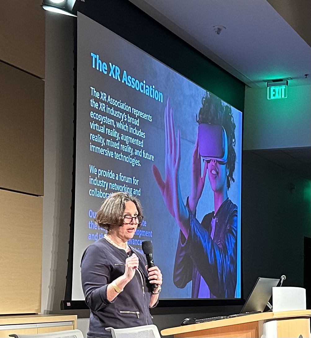 “All this work you are doing in XR, all the creativity and the passion, it needs oxygen to breathe” ~ Liz Hyman from @XRAssociation doing the hard work to ensure regulators understand the nuances of XR. @e_liz_dc