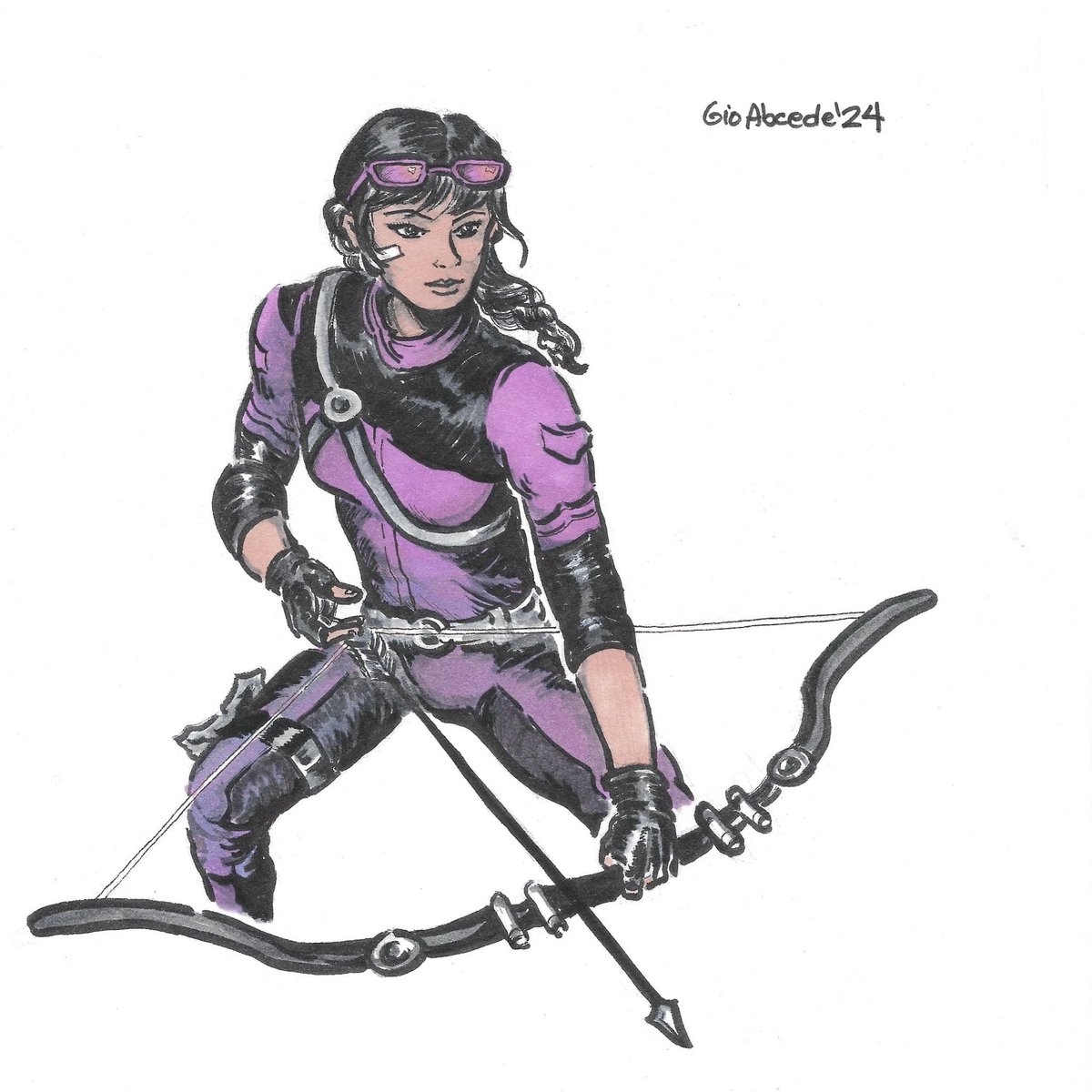 Kate Bishop, Hawkeye 🏹
Traditional pen & ink, coloring markers
.
.
.
#KateBishop #Hawkeye #MarvelComics