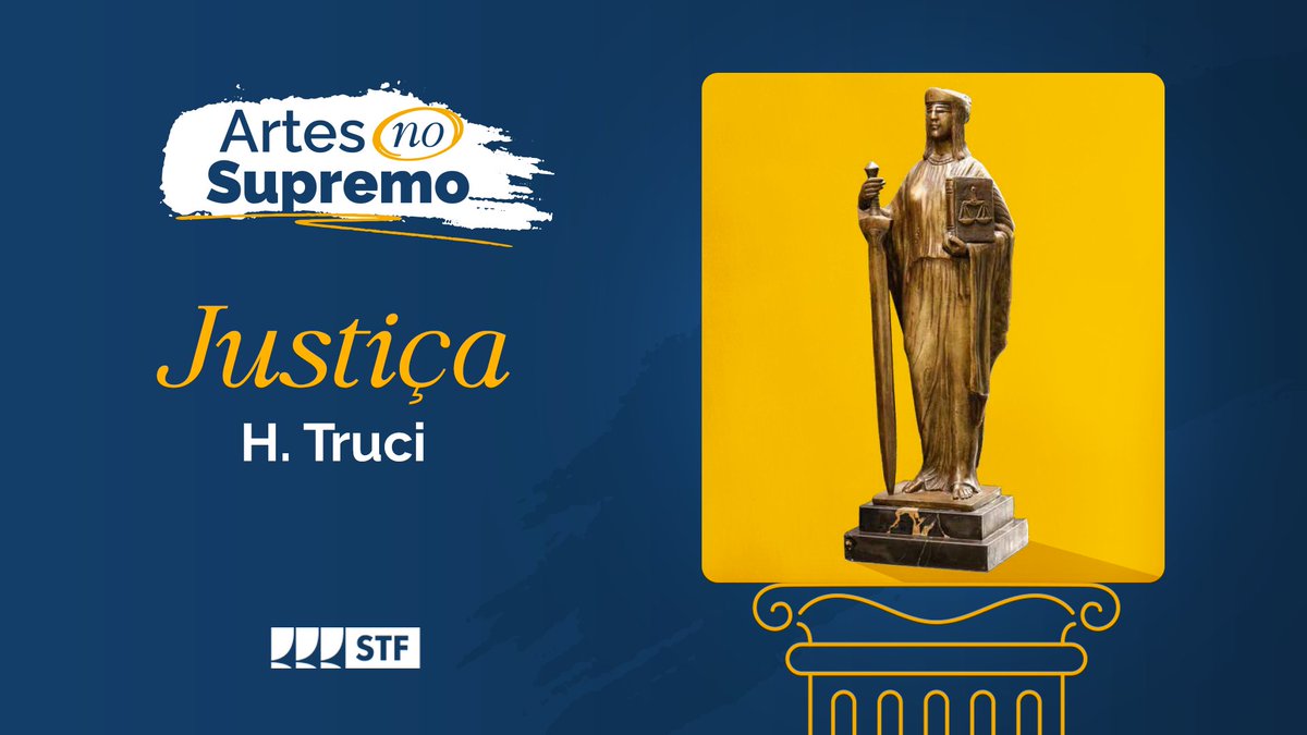 ⚖️ A estátua em bronze feita pelo artista italiano H. Truci está exposta no Museu do @STF_oficial. Ela ornamentava o Plenário do #STF em sua antiga sede, na Avenida Rio Branco (RJ). Agende sua visita para conhecer de pertinho o nosso acervo: bit.ly/VisitacaoSTF🎨…