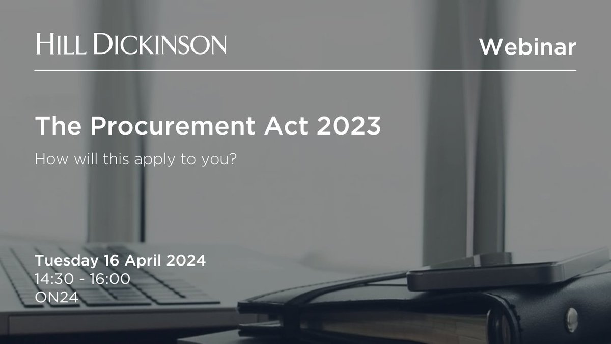 Senior procurement and finance managers from across the public sector and those that contract with public services - don't miss our interactive webinar on 16 April on how the Procurement Act 2023 will be applied in real-world circumstances. Using four different scenarios to…