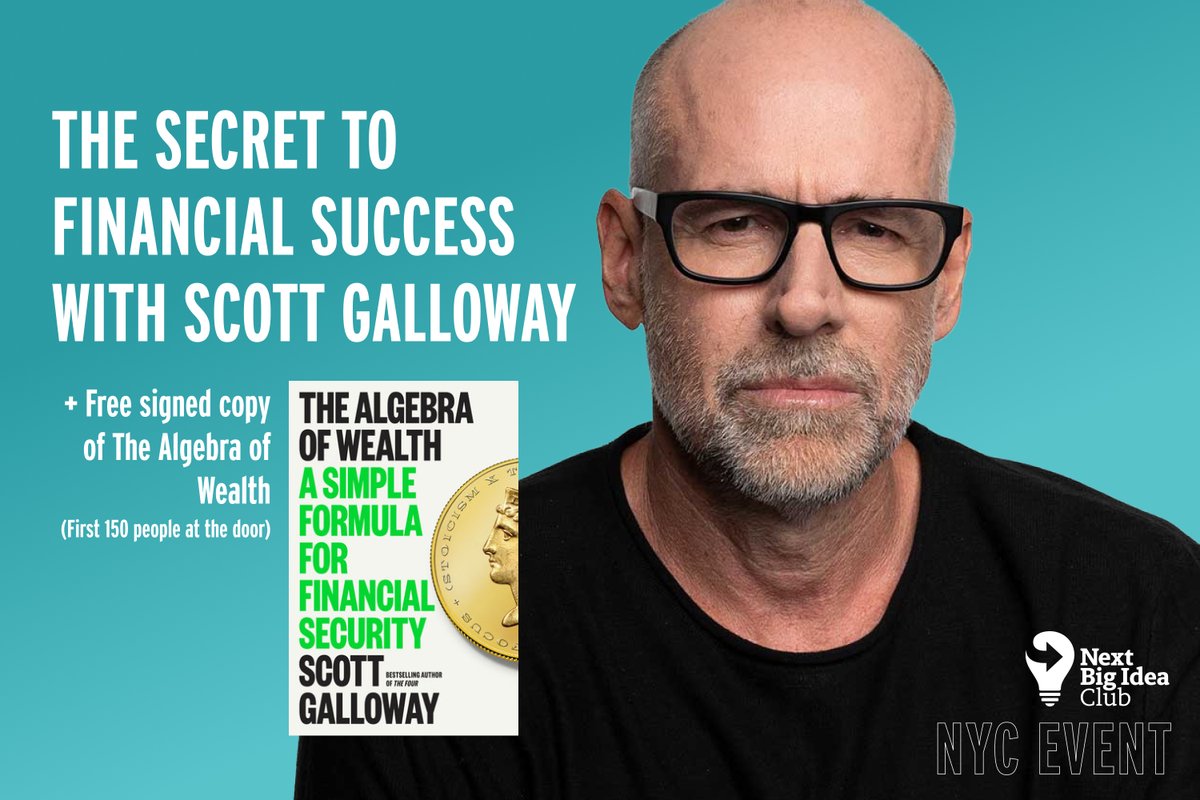 Ready to supercharge your financial savvy? Join us on April 22nd for a night of electrifying conversation with world-renowned NYU professor Scott Galloway. Early-bird tickets, both in-person and virtual, are available now. eventbrite.com/e/the-secret-t…