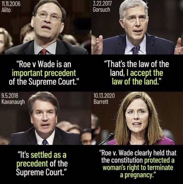 #wtpBLUE            #wtpGOTV24 
#DemVoice1       #ONEV1 

As many times as I look at the photo below the more upset I get. 

I prime example of Republican hypocrisy- knowingly lying when these four were vetted for SCOTUS - with the knowledge that at the designated time they would…
