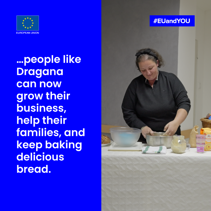 🎉 Celebrate EU Romani Week with Dragana's inspiring story! 🌟  💼 With EU-backed support, her dream of launching a bakery and employing her family is becoming a reality! 👩‍🍳🏠 #EU #RomaWeek #WesternBalkans
@eu_near @UNDPSerbia @UNDPEurasia