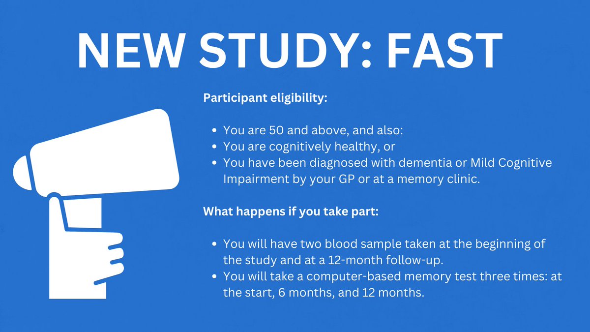 We are actively recruiting on a new study: FAST. It's a feasibility study for using a suite of blood tests and a computerised test of visual memory to determine if these could be used as part of routine memory clinic processes on a national scale.

E-mail Research@bdct.nhs.uk