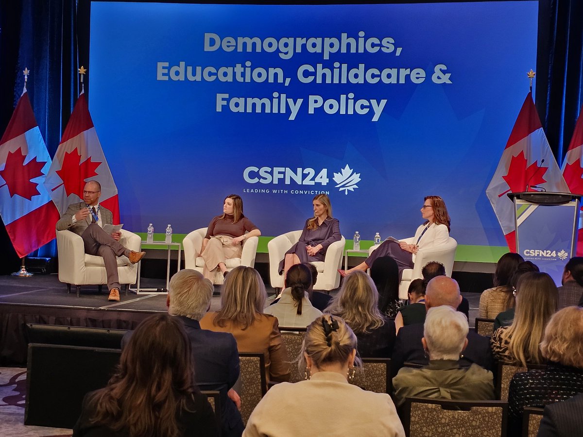 cardusca's tweet image. Lovely to see the panel at #CSFN24 with @paigemacp, @GinnyRothTO, and Cardus Sr. Fellow @mrozekandrea with our Cdn president @BrianDijkema as moderator.