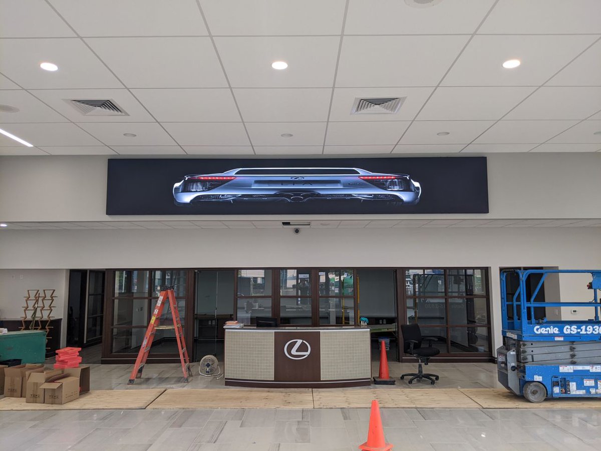 atsproled's tweet photo. 🌟 ATS #LEDThrowback Series: Revisiting the project at a Lexus dealership where our TaylorLeds WS 2.6mm #dvLED #videowall added a touch of luxury and cutting-edge technology. 

#ATSPRO #LexusDealership #LEDWalls #AutoShowroom #ProAV #AVTweeps  #TBT #ThrowbackThursday https://t.co/5mYCjom9Kz