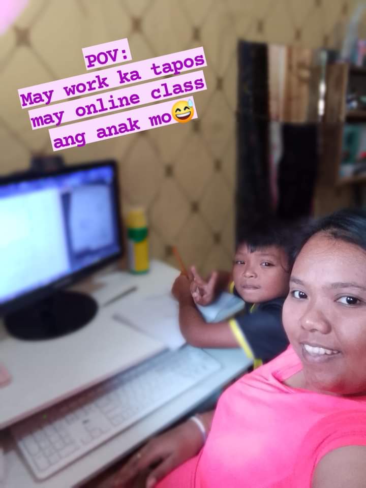 sharry0305's tweet image. Laban mommas❣️ #wfhmom #Onlineclass #nanayduties