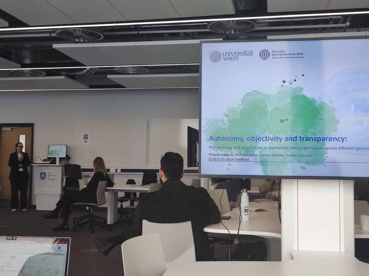 clarajm (@clarajuarezmiro) on Twitter photo And <a href="/kimloehmann/">Kim Löhmann</a> rocking it again at <a href="/ECREA_eu/">ecrea_eu</a> with a presentation about how journalistic actors across specializations understand autonomy, objectivity and transparency. This work is part of a project on the boundaries of journalism w/ <a href="/PhoebeMaares/">Phoebe Maares</a> <a href="/fhanusch/">Folker Hanusch</a> & <a href="/DanielNoelleke/">Daniel Nölleke</a> And <a href="/kimloehmann/">Kim Löhmann</a> rocking it again at <a href="/ECREA_eu/">ecrea_eu</a> with a presentation about how journalistic actors across specializations understand autonomy, objectivity and transparency. This work is part of a project on the boundaries of journalism w/ <a href="/PhoebeMaares/">Phoebe Maares</a> <a href="/fhanusch/">Folker Hanusch</a> & <a href="/DanielNoelleke/">Daniel Nölleke</a>