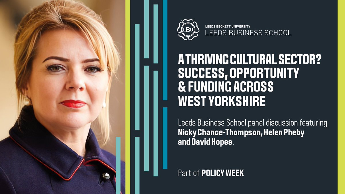 Join Nicky Chance-Thompson, Chief Executive of Halifax Piece Hall on our upcoming panel discussion. They will discuss the importance of culture and creative businesses in our region, and the prospects for future investment in and support for the sector. bit.ly/4aKetZj