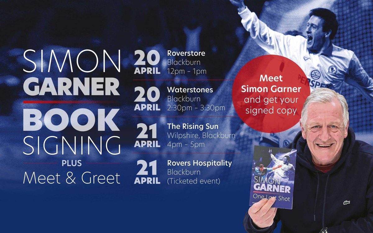 Come meet a legend and buy the book wot me and @DanClough87 rote with @simongarner10 !

@rovers @WstonesBburn