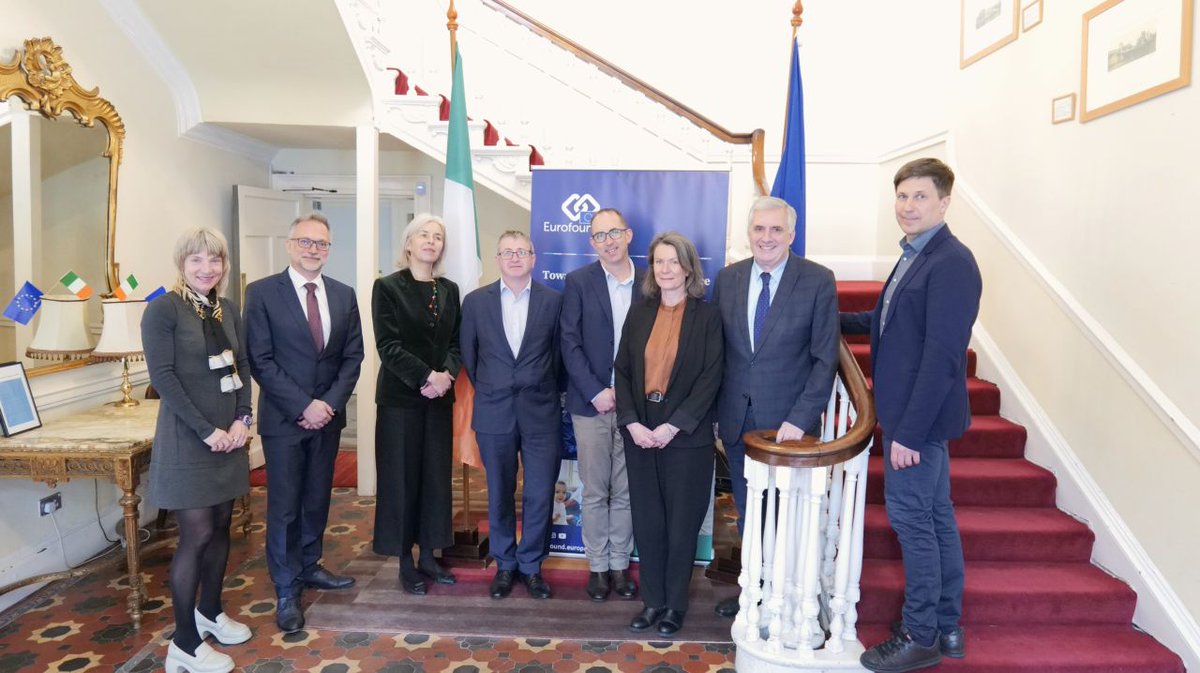 @NESCIreland were delighted to pay a visit to @eurofound recently, where the importance of collaboration and cooperation was highlighted - you can read more about what was discussed here: shorturl.at/ciqtO #NESC50 #ThrivingIreland #WorkingConditions