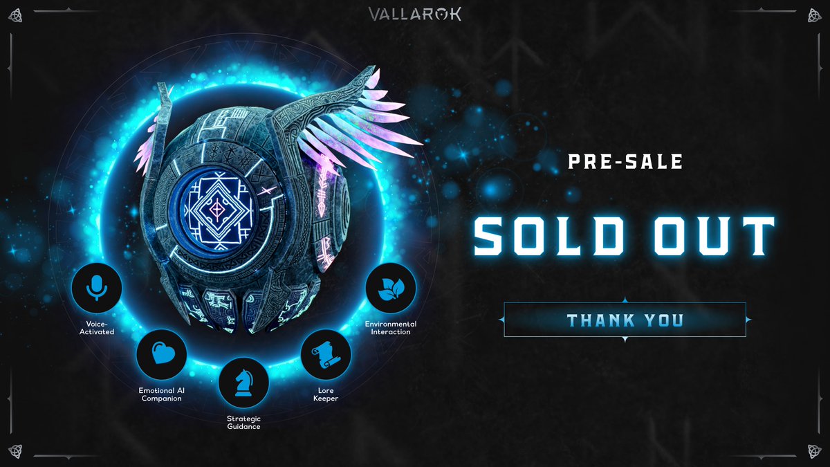 Congratulations <a href="/VallarokGame/">Vallarok</a> 🍻 

<a href="/TheWardensGC/">The Wardens</a> participated in the pre-sale for Vallarok, an upcoming AI-driven survival multiplayer RPG in an open Viking world⚔️

We look forward to playing soon👀