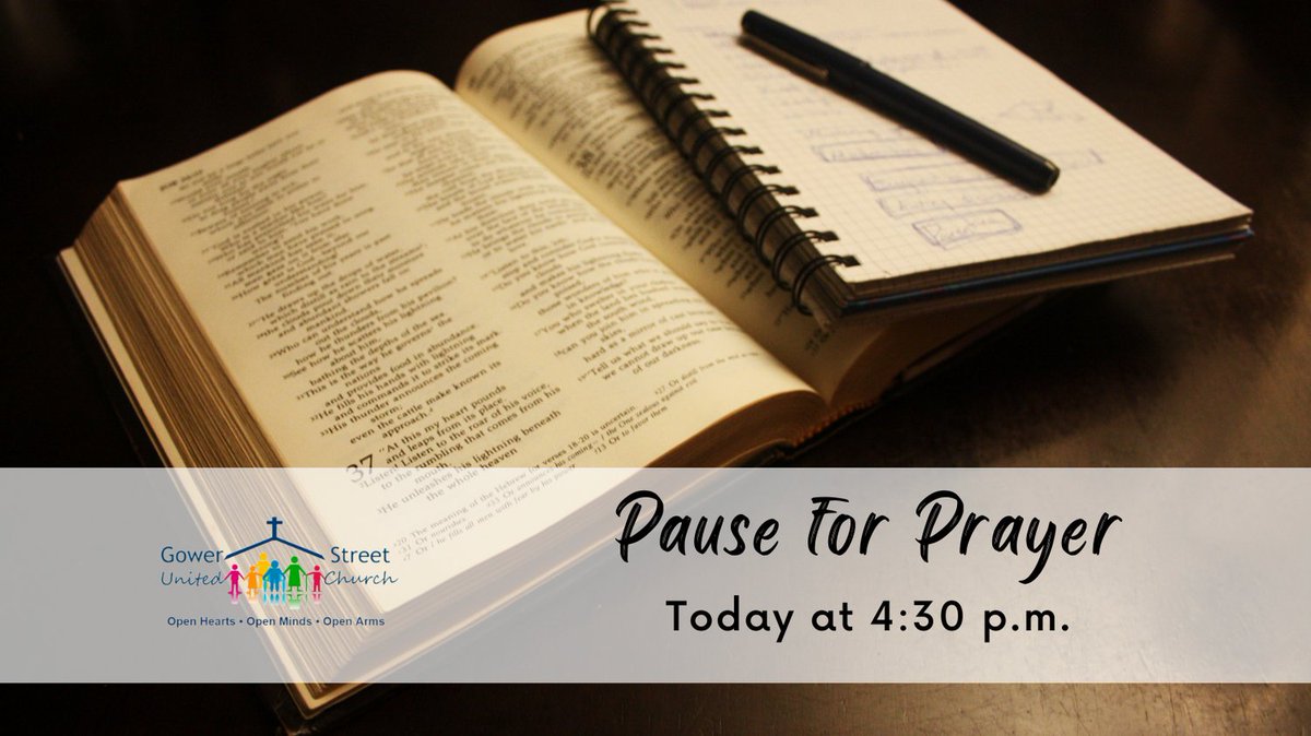 Pastoral Care invites you to pause for prayer and reflection at about 4:30 p.m. or a time convenient for you.

Prayer: gowerunited.com/soul-food/
(Please scroll down on the page, prayer is found under our video links)

#WhatUpAtGower #UCCan #ucceast