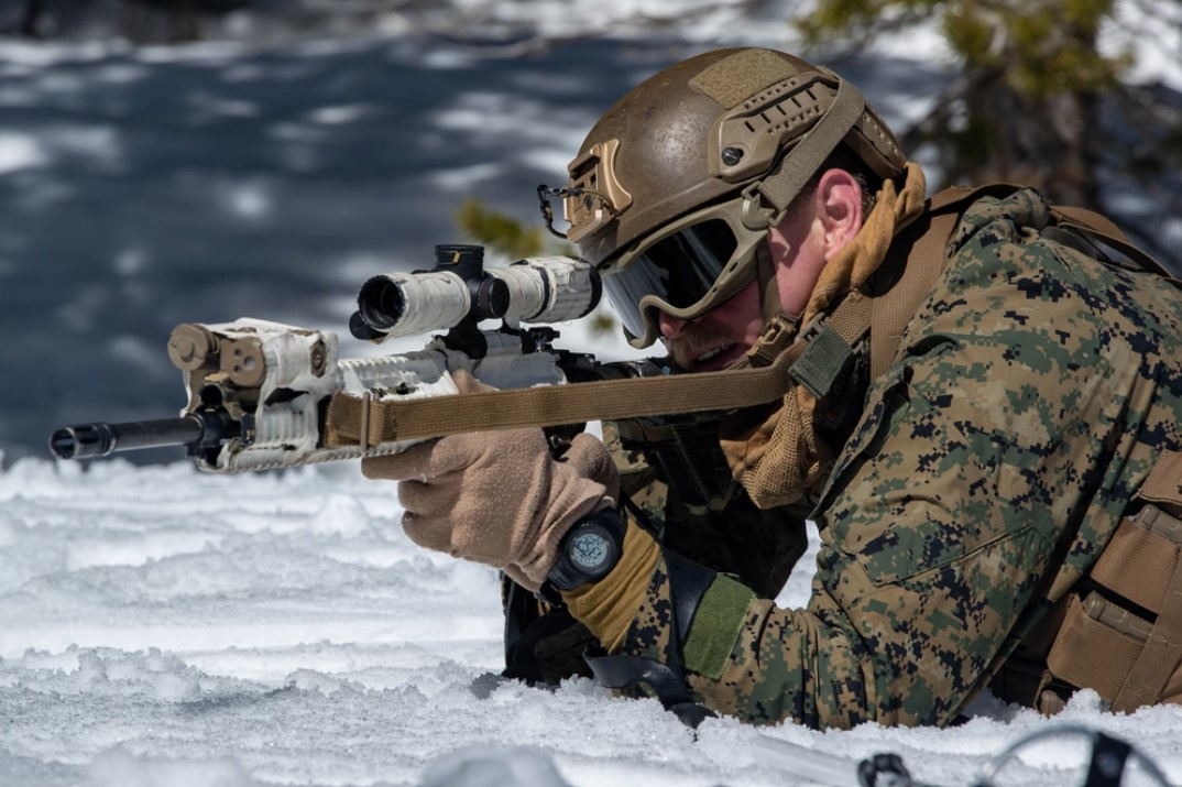Marines with @2dMarDiv aim down range as a part of MTX at the Marine Corps Mountain Warfare Training Center, Bridgeport, California. MTX prepares units to survive and conduct extended operations in mountainous, cold weather environments. @USMC @DeptofDefense #iimef #marines