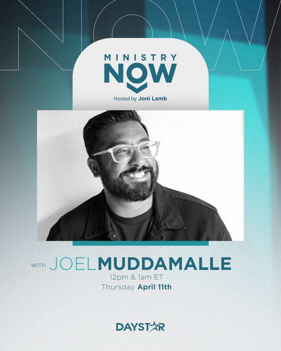 We're excited for you to catch a powerful #MinistryNow today with @Muddamalle! See it at 12pm ET, only on @Daystar and Daystar.com/live!
