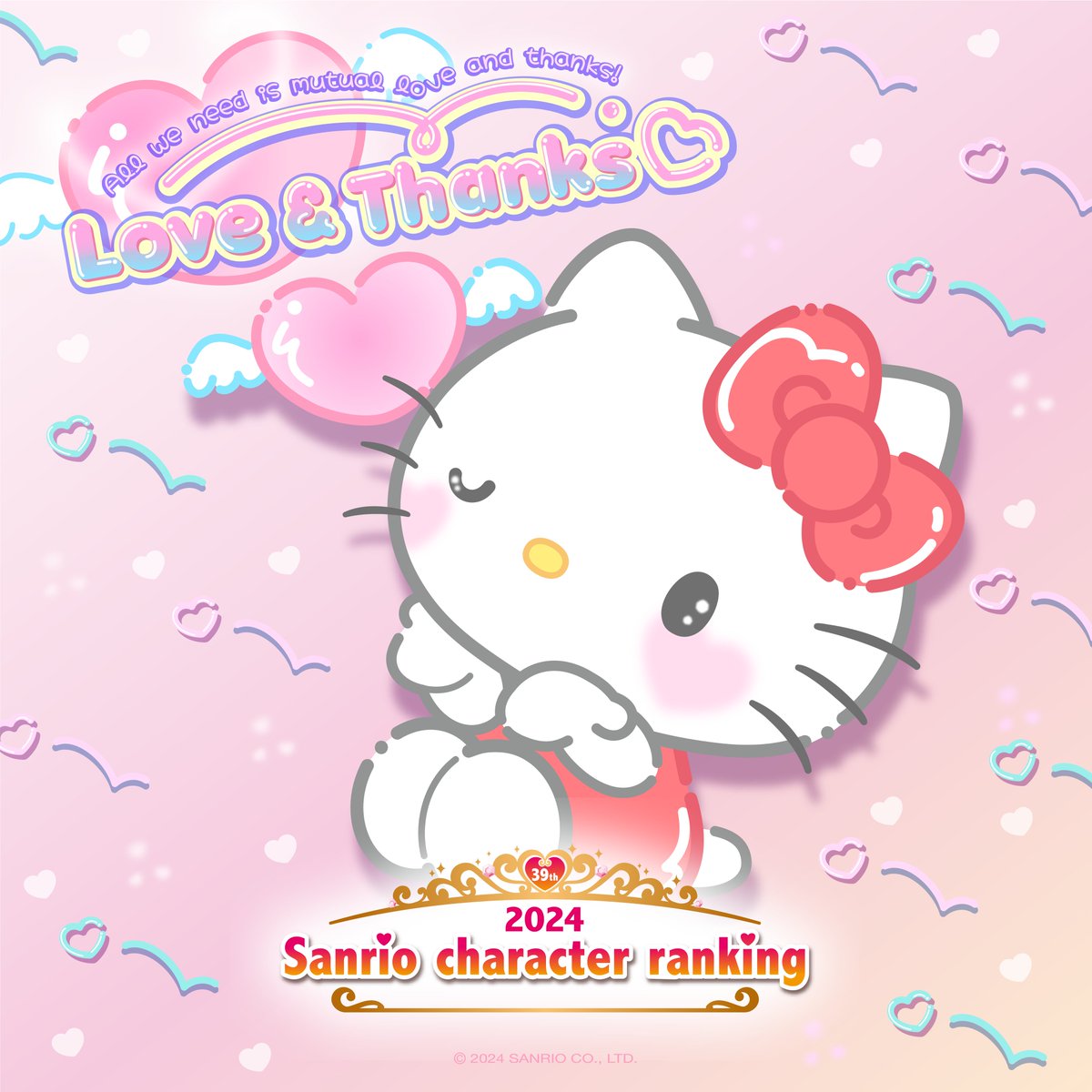 Team Hello Kitty 🏆 The 39th Annual @Sanrio Character Ranking Contest is here 💖 Vote for Hello Kitty now: bit.ly/3Jdo9za #SanrioCharacterRanking