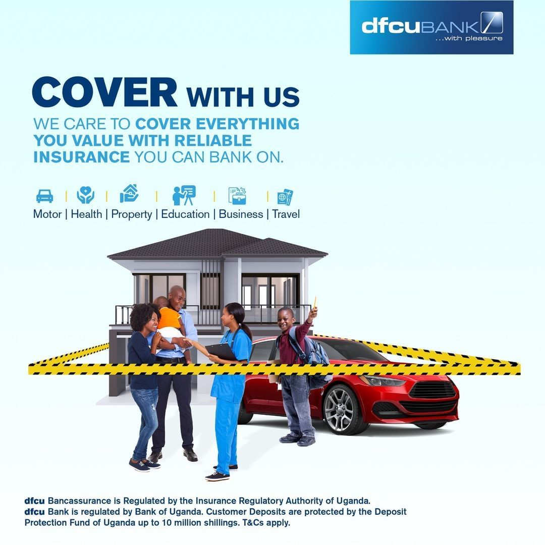 Keep the things you care about the most safe and secure with our comprehensive insurance policies. For more information, call us on toll-free 0800-222000 for support. #CoverWithUs #dfcuBancAssurance