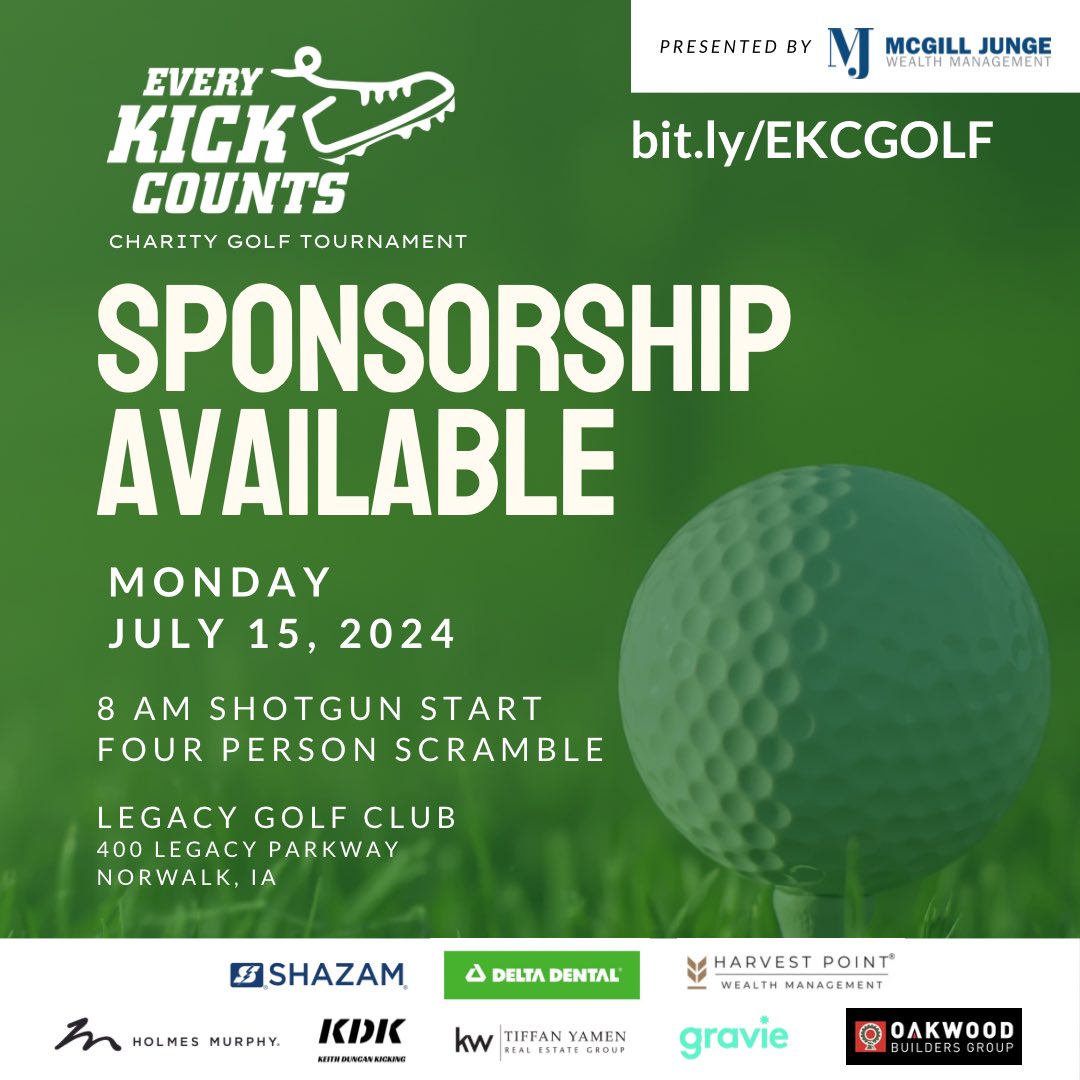 Become a sponsor today and join these outstanding businesses who are supporting our #EveryKickCounts Athletes AND saving lives with @CounttheKicksUS bit.ly/EKCGOLF