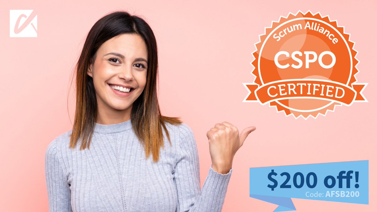 At @AppliedFramewks, we’re passionate about your growth & success. For a limited time, we're offering $200 off your reg. fee to any of our upcoming #CSPO Courses (online & in person).

Use code AFSB200 and save $200. Offer ends 4/30 & spots are limited! bit.ly/4at9SKQ