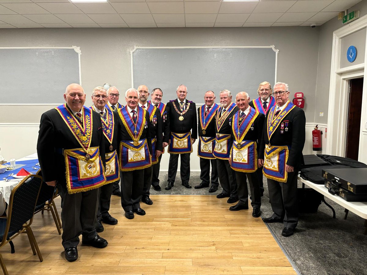 DPGM and the Province were out in force at the proclamation of the Worshipful Master remaining in the chair of Brunswick Mark Lodge 48. Congratulations for another year.