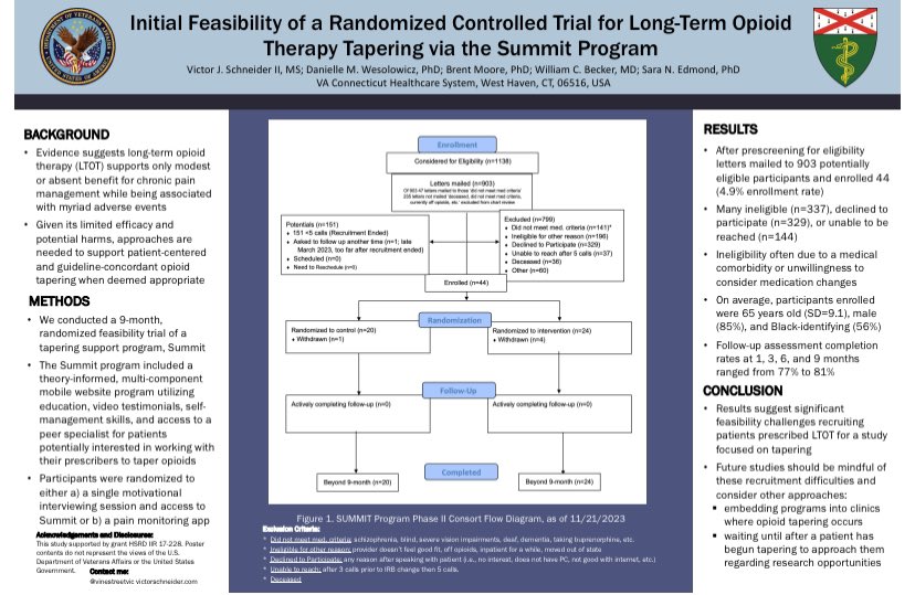 USASP Substance Use & Addiction SIG (@usasp_subusesig) on Twitter photo 📣🗣️ Announcing our presenter lineup for the <a href="/US_ASP/">US Association for the Study of Pain</a> meeting! <a href="/vinestreetvic/">Victor Schneider II</a> presenting “Initial feasibility of a RCT for long term opioid therapy tapering via the Summit Program”. victorschneider.com
👂Hear more at our SIG meeting, Monday, 530 in the Orcas Room! #USASP2024 📣🗣️ Announcing our presenter lineup for the <a href="/US_ASP/">US Association for the Study of Pain</a> meeting! <a href="/vinestreetvic/">Victor Schneider II</a> presenting “Initial feasibility of a RCT for long term opioid therapy tapering via the Summit Program”. victorschneider.com
👂Hear more at our SIG meeting, Monday, 530 in the Orcas Room! #USASP2024