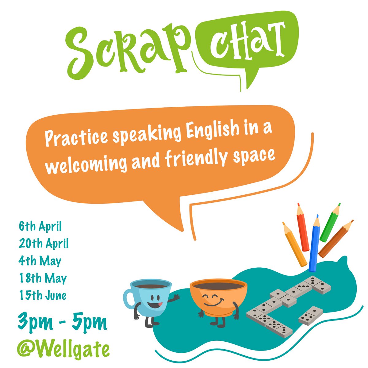Have you came along to ScrapChat yet? 🌟All welcome 🌟Free Saturdays @ 3pm - 5pm 🌟ScrapAntics Community Space Wellgate Shopping Centre facebook.com/events/4014984… 4th May 18th May 1st June 15th June Please contact Neil with any questions; neil@scrapantics.co.uk 07837 559 397