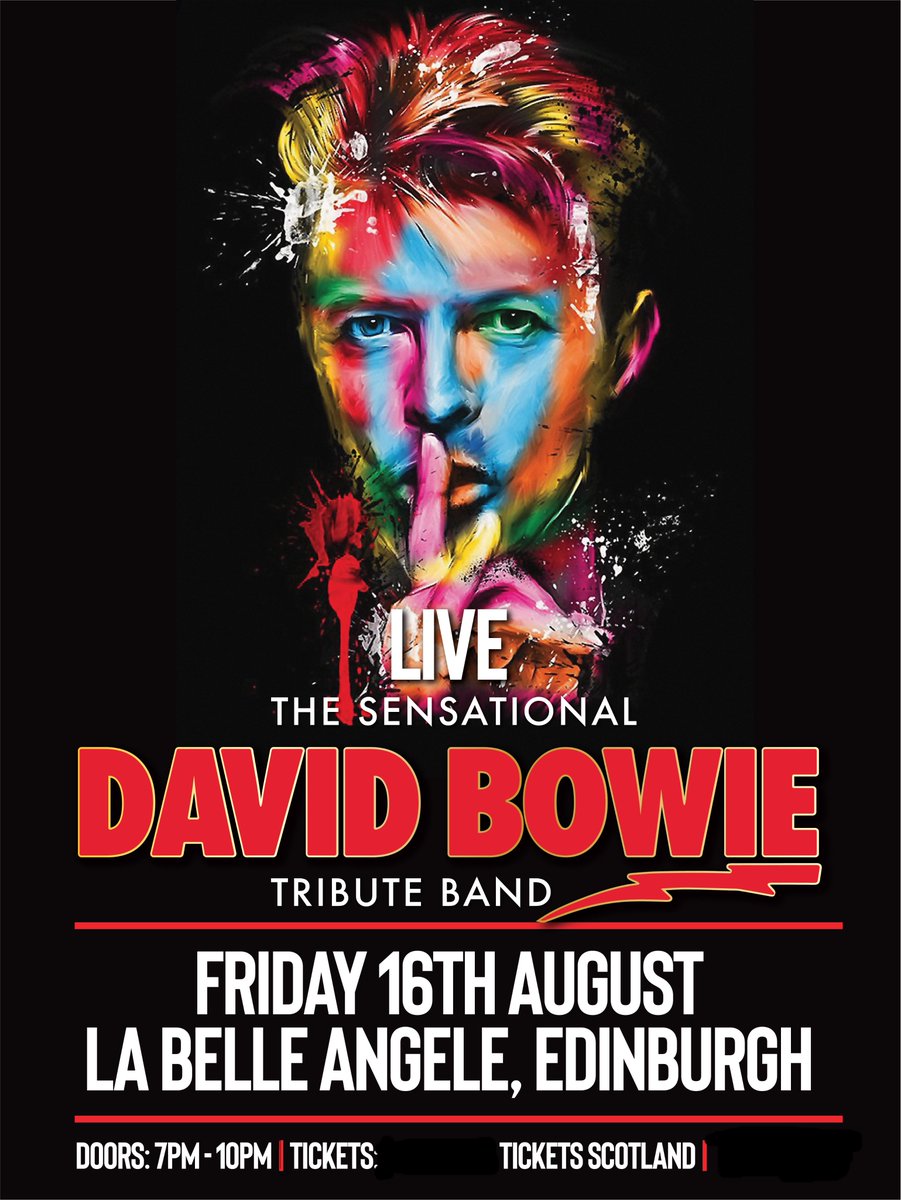 Just Announced 📢 ⚡️The Sensational David Bowie Band Live ⚡️ Edinburgh Fringe Special @welovelabelle Friday 16th August Tickets here : t-s.co/t4330