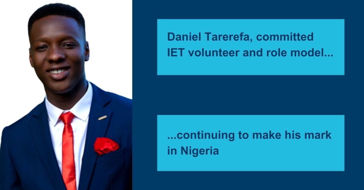 One of Daniel’s proudest moments was hosting the IET@150 conference on Sustainable Engineering: Developing Smart African Cities at Niger Delta University in Nigeria. Hear from Daniel Tarerefa about the importance of volunteering: spkl.io/60194FXT1 #AchieveGreatThings