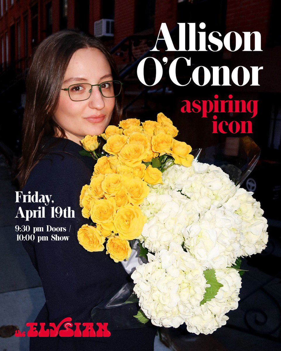The fact of the matter is I’m headlining in Los Angeles next Friday, April 19 💐 Send this to a gay person or anyone with taste in LA 🎫 tinyurl.com/AllisonOConorL…