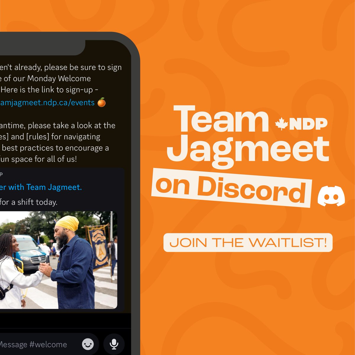 2 days till we’re live on Discord!! Have you signed up? Can't wait to see you there!  ndp.ca/join-teamjagme…