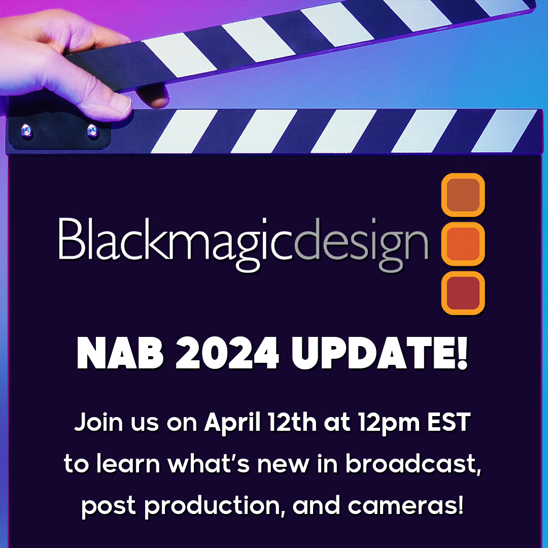 Tune in TOMORROW at 12pm EST for a special announcement from @Blackmagic_News!

#1SourceVideo #distribution #RedefiningDistribution #BlackmagicDesign #announcement #launch #newproducts #NAB #NAB2024 #nabshow #nab #cameras #cameragear #studioproduction #videoproduction