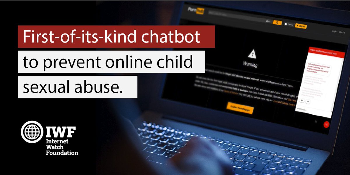 A major 18-month trial project has demonstrated that a first-of-its-kind #chatbot and warning message can reduce the number of online searches that may potentially be indicative of intent to find sexual images of children. Read more: iwf.org.uk/news-media/new…