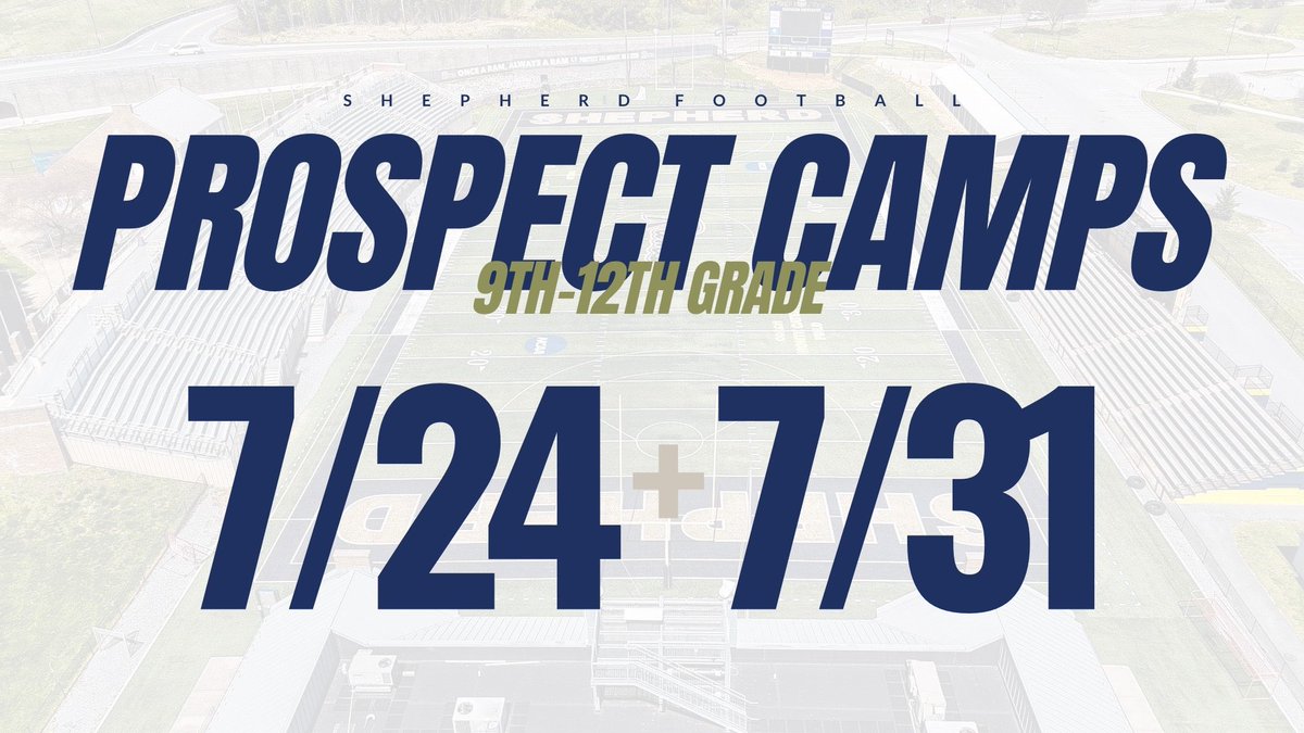 🚨Shepherd Football Prospect Camp Registration is Now Open🚨 Use the link below to register. shepherdfootballcamps.totalcamps.com/About%20Us